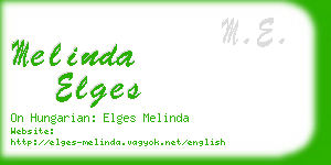 melinda elges business card